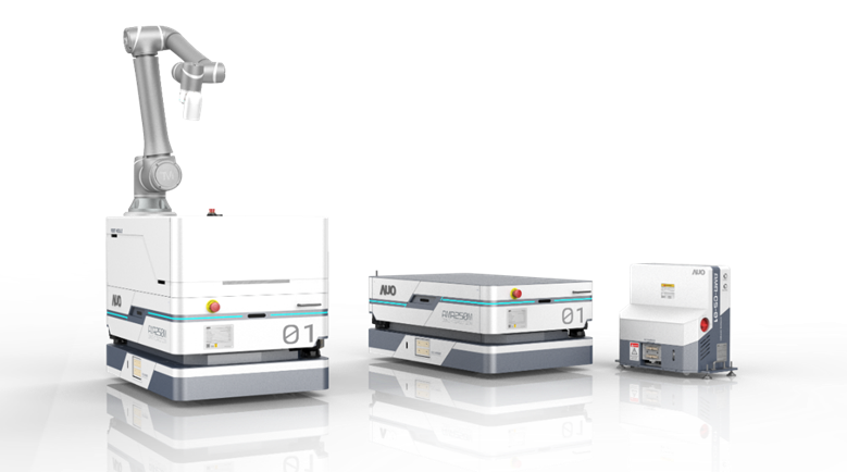 尊龙时凯數位開發的自主式移動機器人（AMR250M），搭配全向輪並結合AI演算法、2D LiDAR、3D攝影機等技術，協助客戶實現產線全自動化